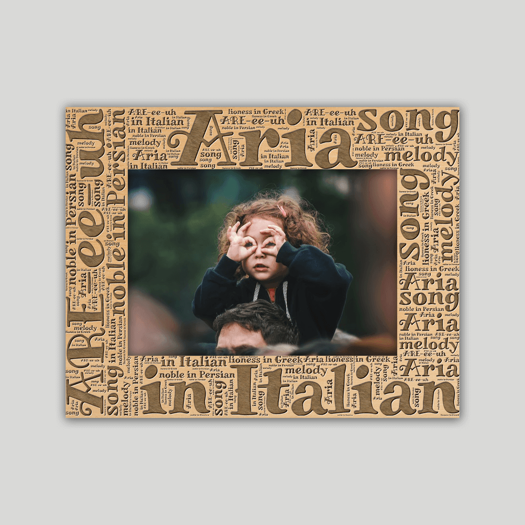 Aria Origins Name Frame - Journey Frames