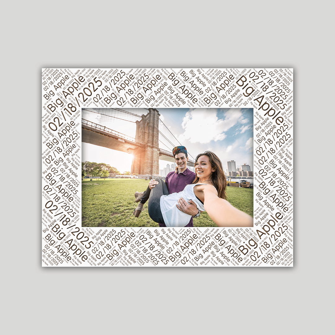 Personalized Big Apple (NYC) Photo Frame