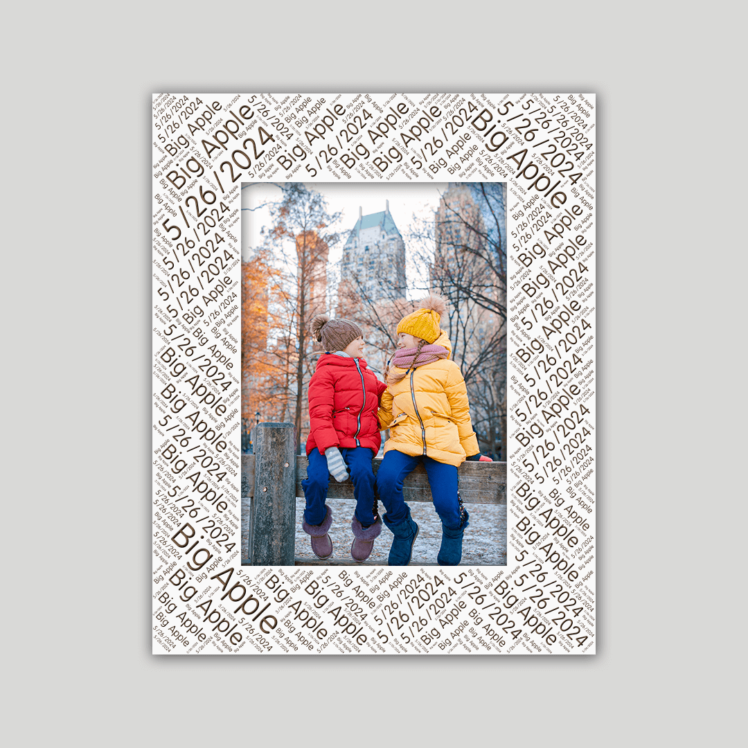 Personalized Big Apple (NYC) Photo Frame