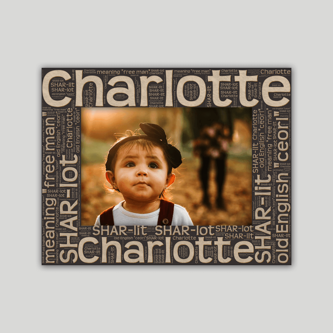 Charlotte Origins Name Frame - Journey Frames