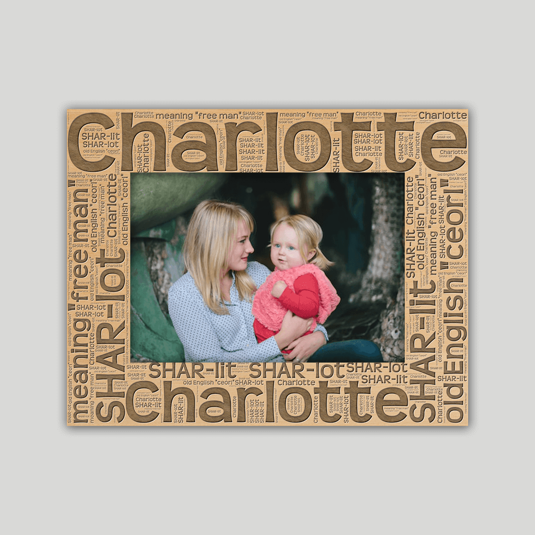 Charlotte Origins Name Frame - Journey Frames
