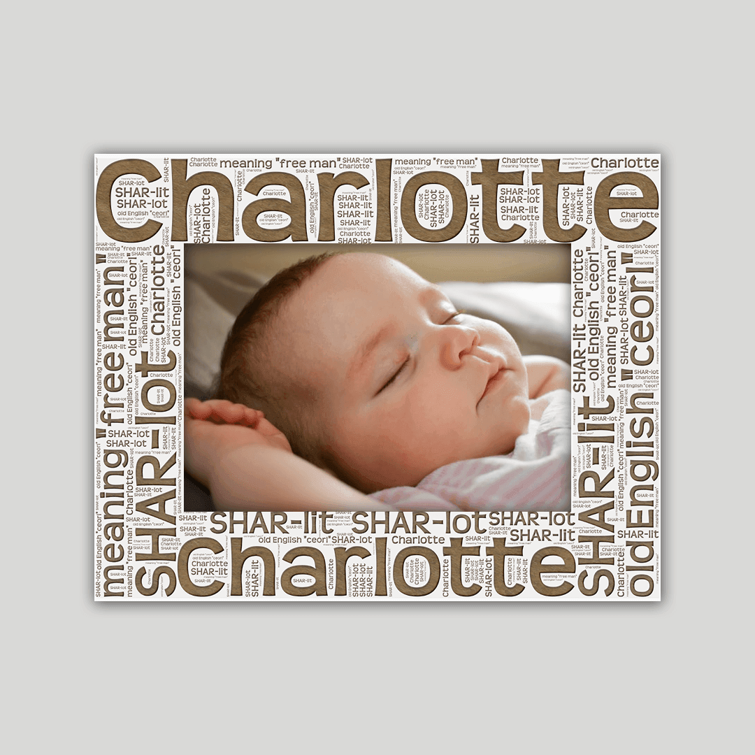 Charlotte Origins Name Frame - Journey Frames