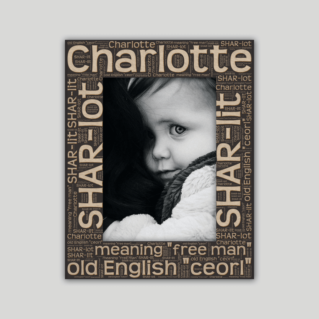 Charlotte Origins Name Frame - Journey Frames