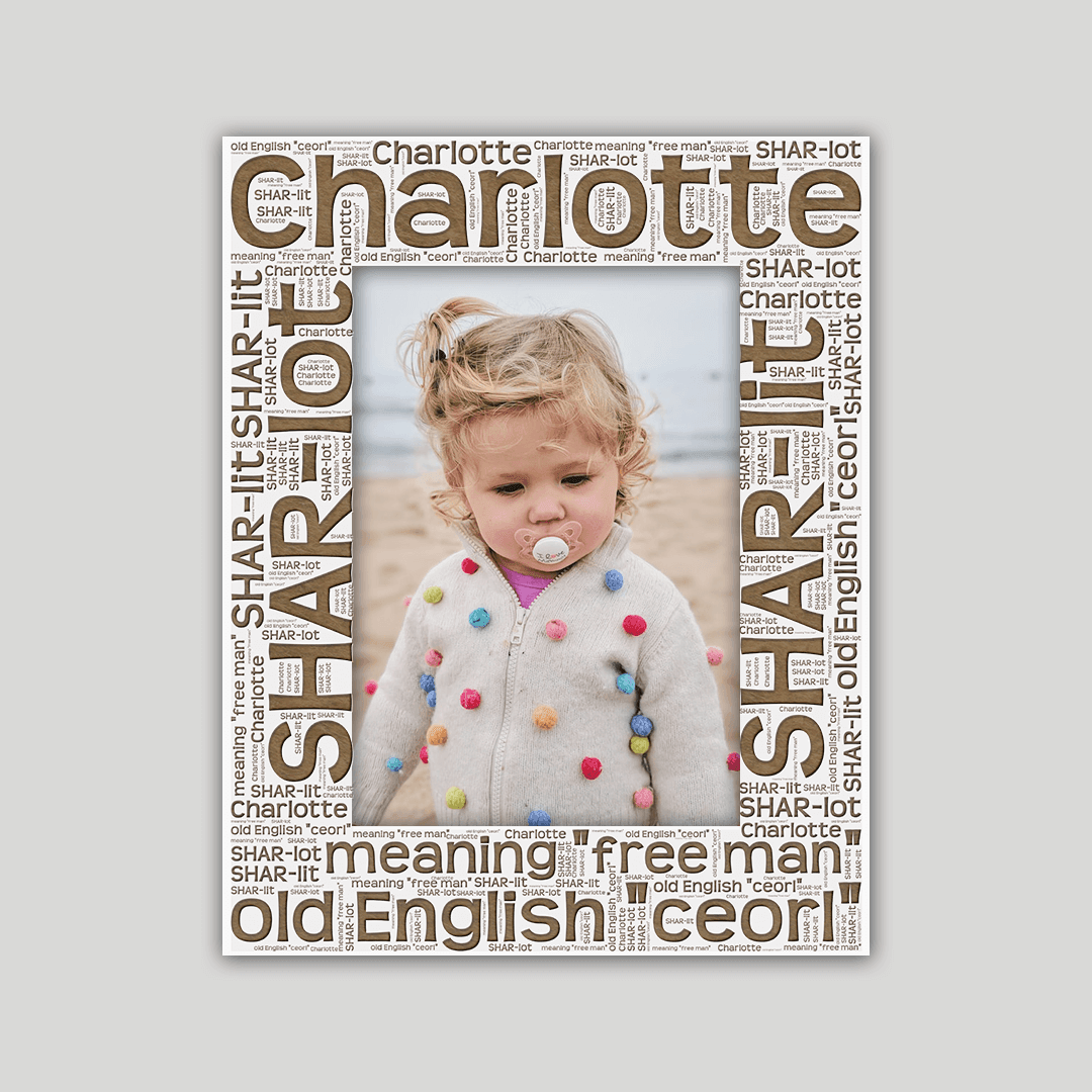 Charlotte Origins Name Frame - Journey Frames