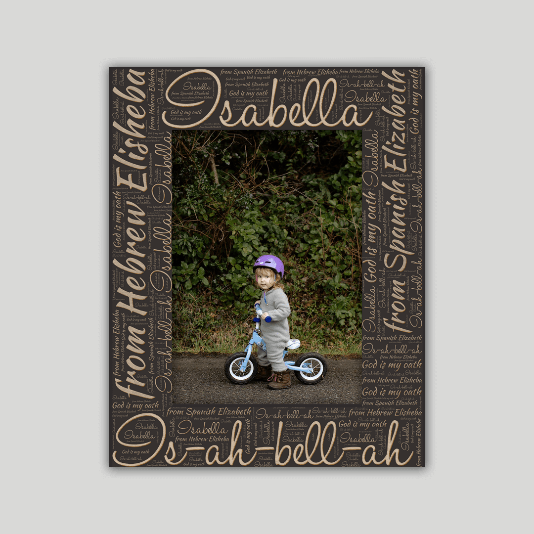 Isabella Origins Name Frame - Journey Frames