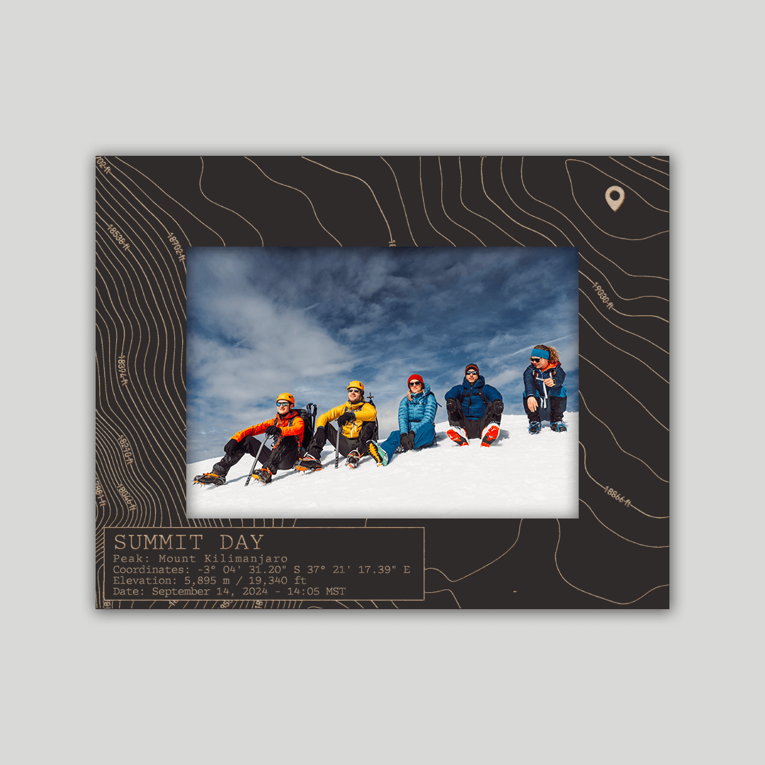 Mount Kilimanjaro Summit Day Photo Frame