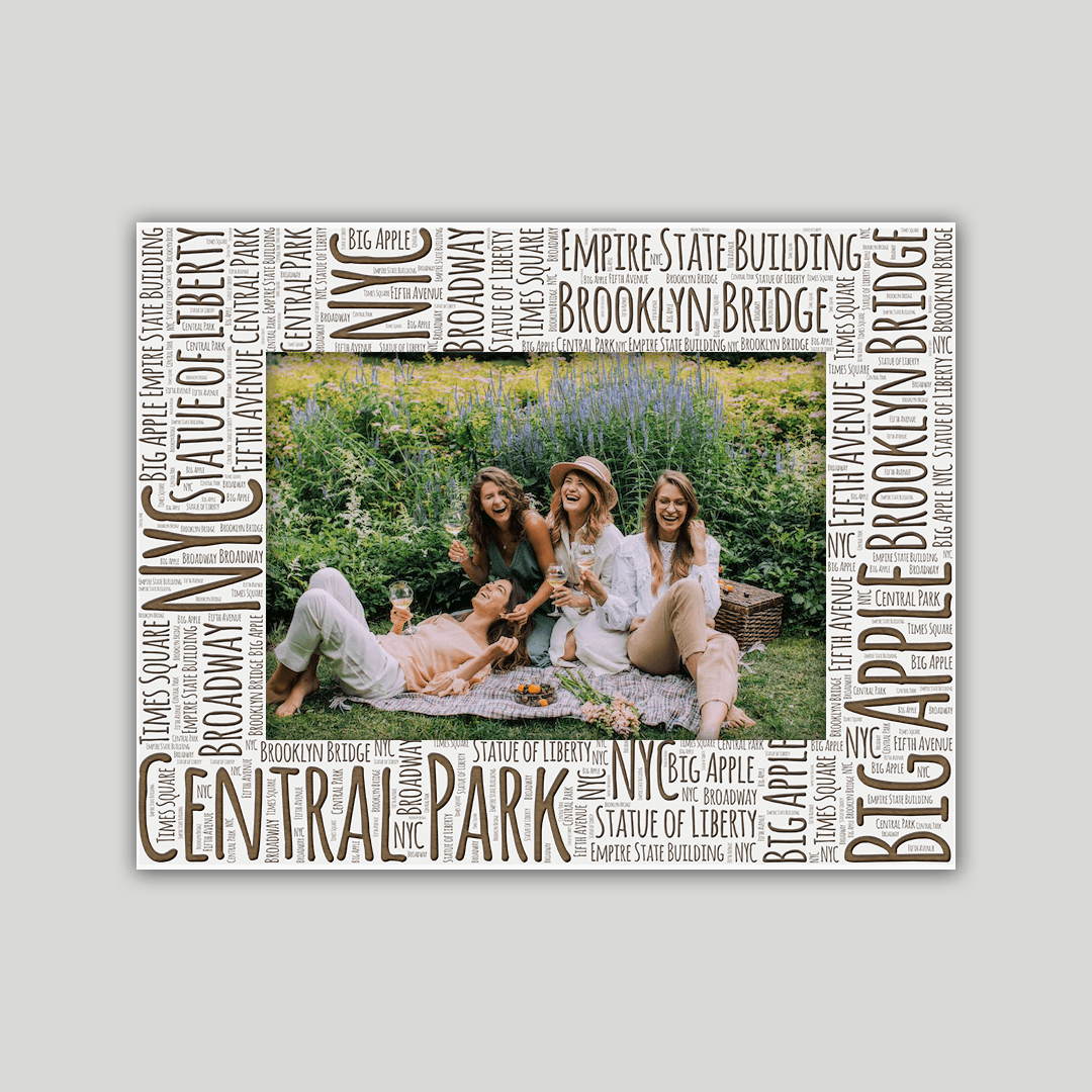 New York City Frame Wordcloud V2 - Journey Frames