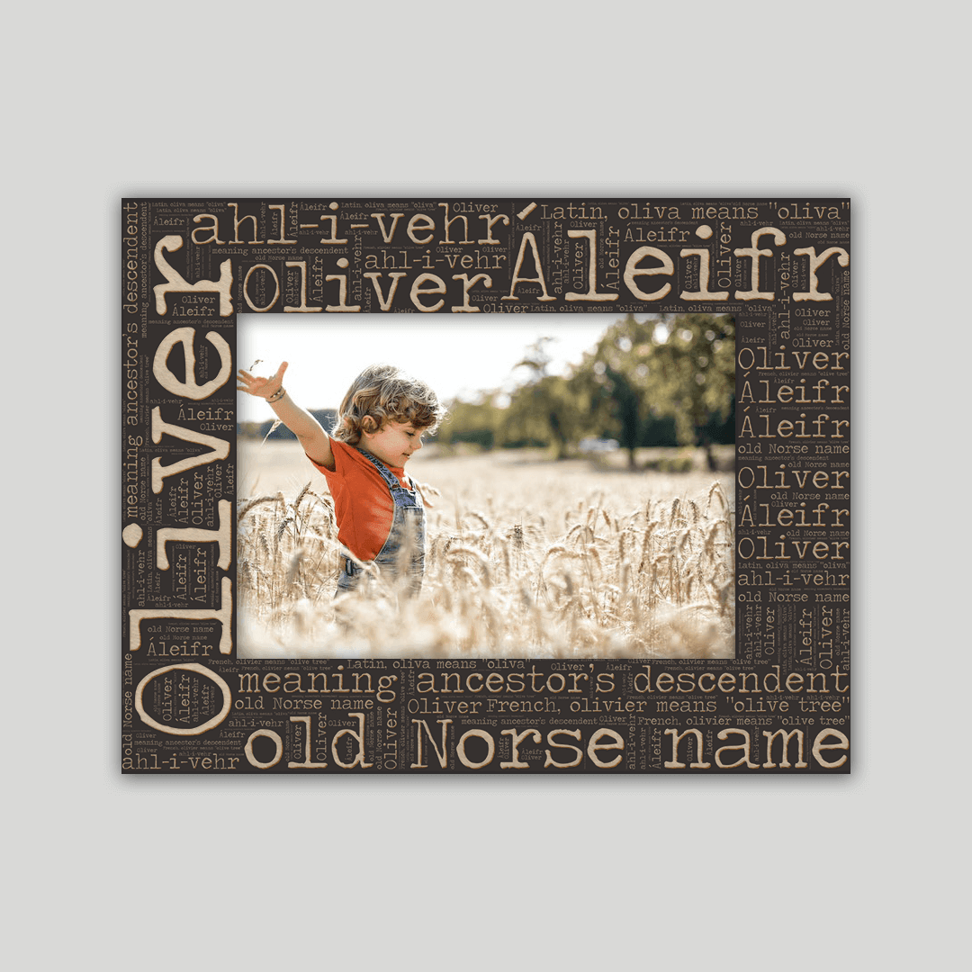 Oliver Origins Name Frame - Journey Frames