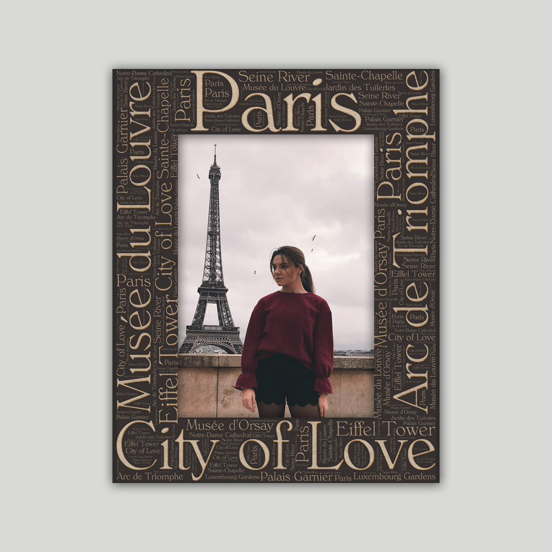 Paris Frame Wordcloud V2 - Journey Frames