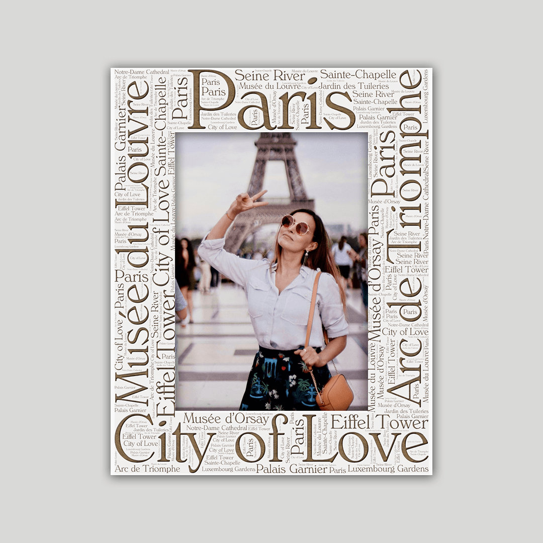 Paris Frame Wordcloud V2 - Journey Frames