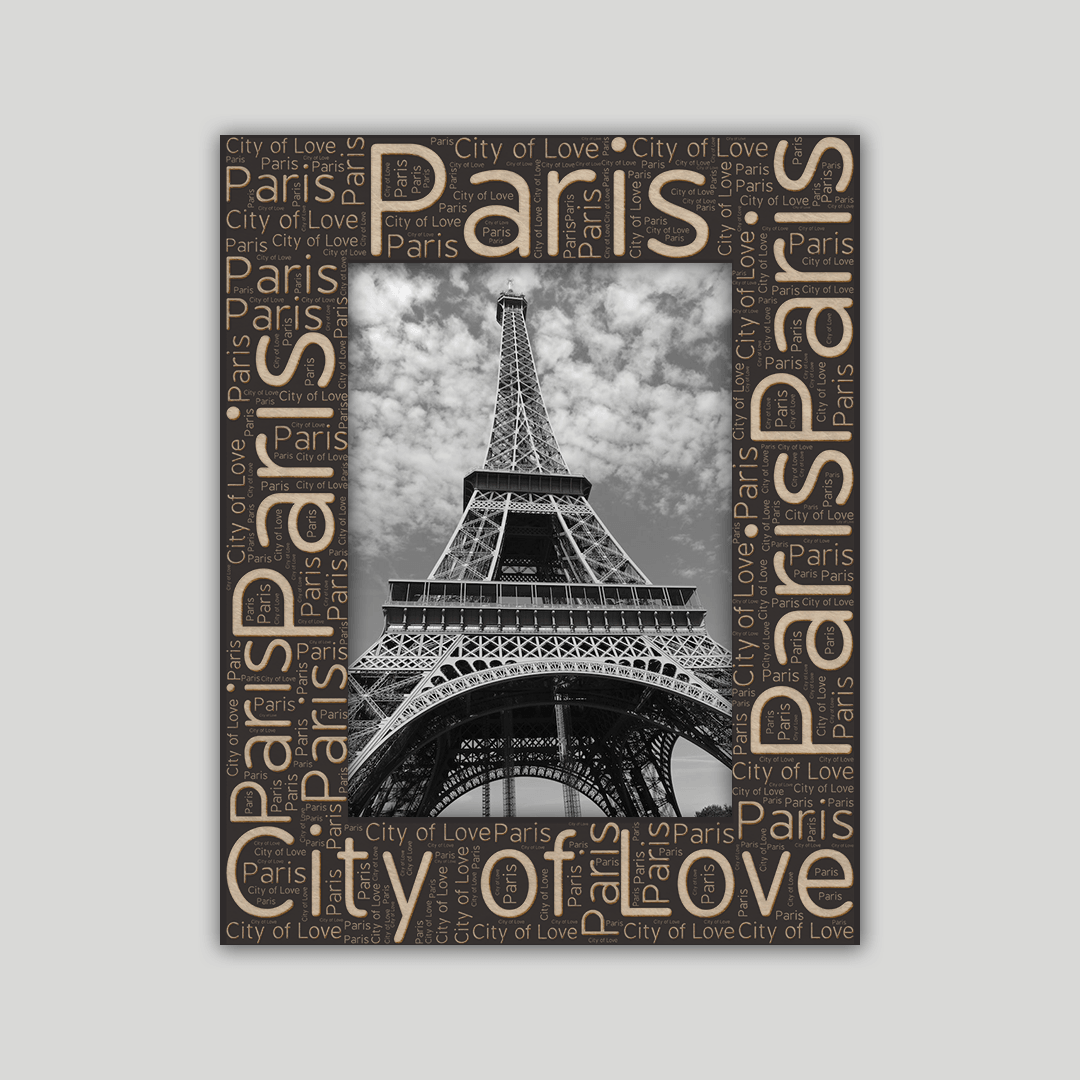 Paris Frame Wordcloud - Journey Frames