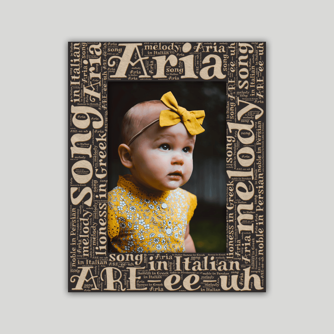 Aria Origins Name Frame - Journey Frames