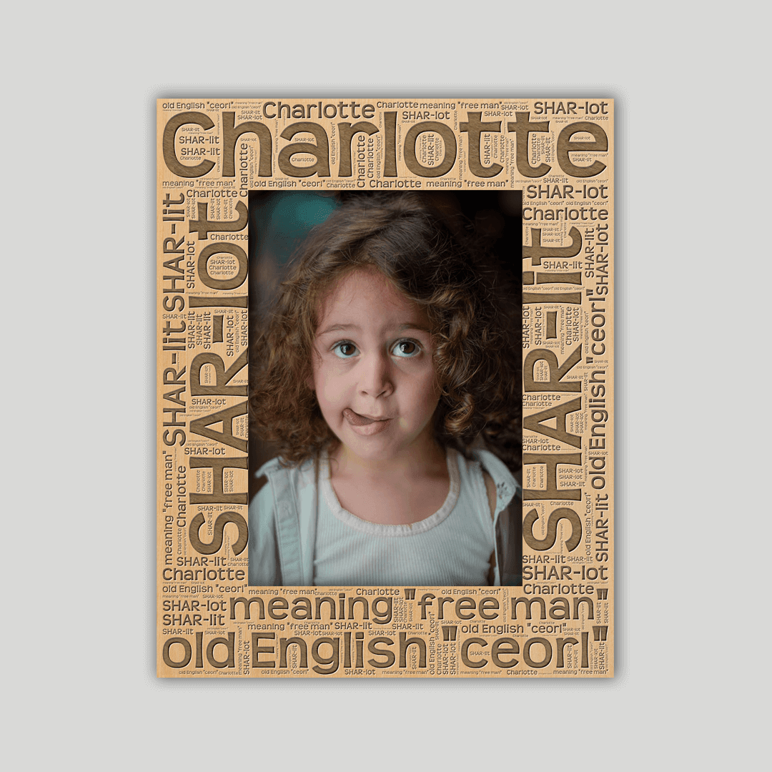 Charlotte Origins Name Frame - Journey Frames