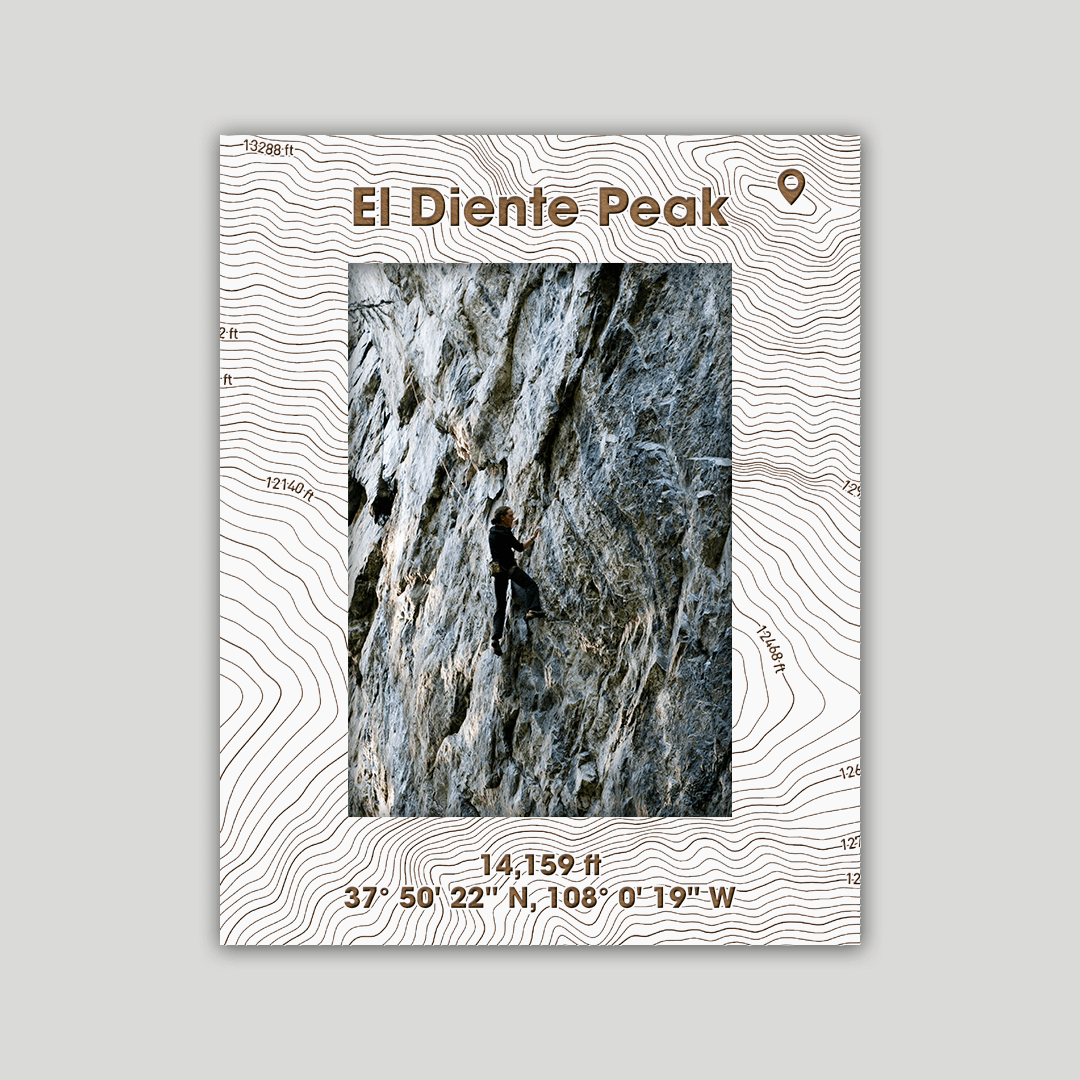 El Diente Peak Photo Frame