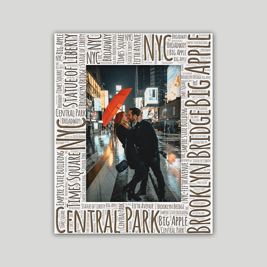 New York City Frame Wordcloud V2 - Journey Frames
