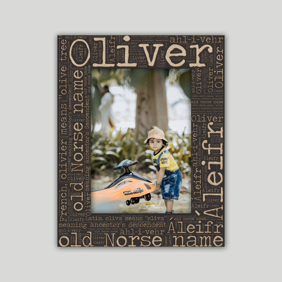 Oliver Origins Name Frame - Journey Frames