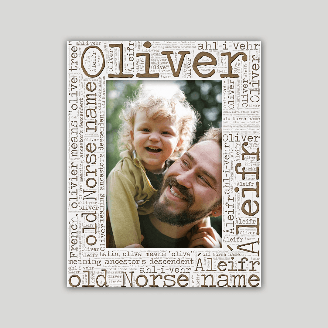 Oliver Origins Name Frame - Journey Frames