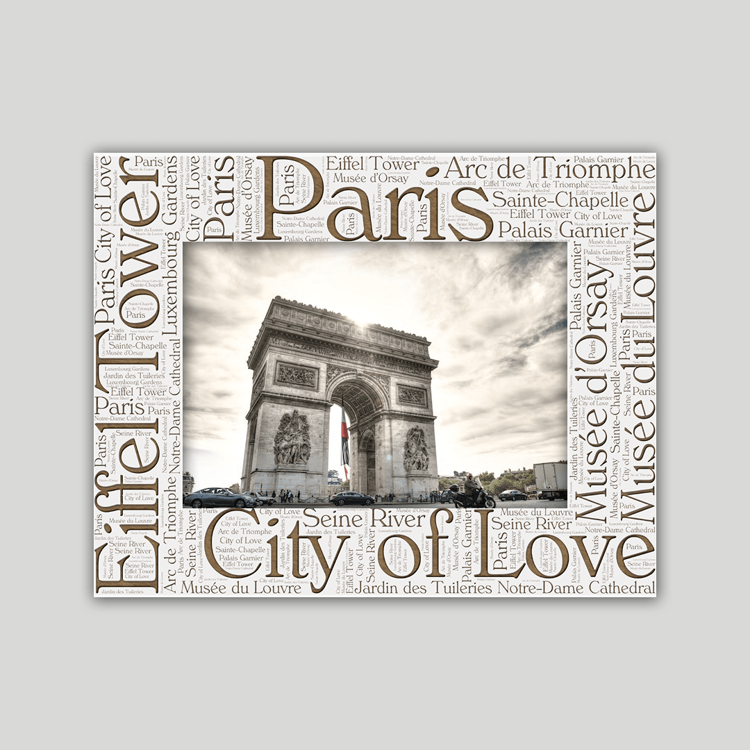 Paris Frame Wordcloud V2 - Journey Frames