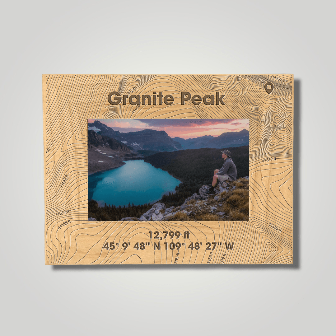 Granite Peak, Montana (large font) - Journey Frames