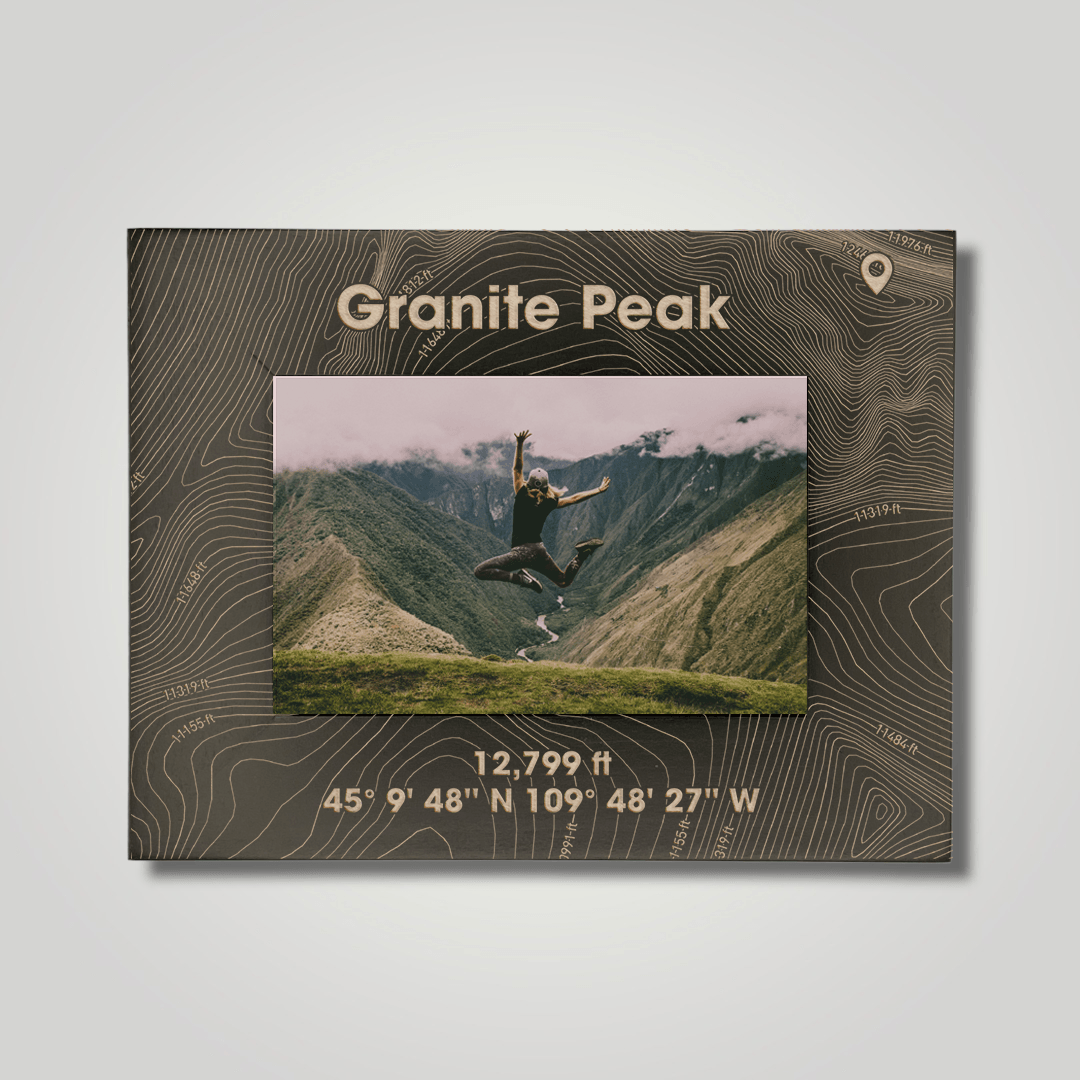 Granite Peak, Montana (large font) - Journey Frames