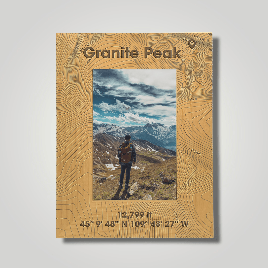 Granite Peak, Montana (large font) - Journey Frames