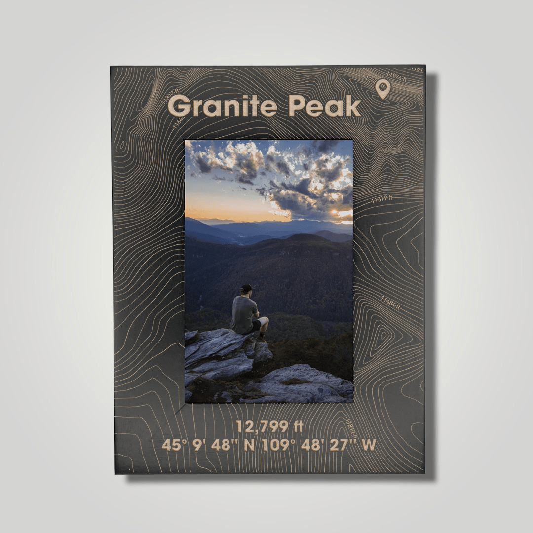 Granite Peak, Montana (large font) - Journey Frames
