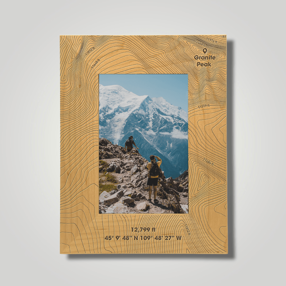 Granite Peak, Montana (small font) - Journey Frames